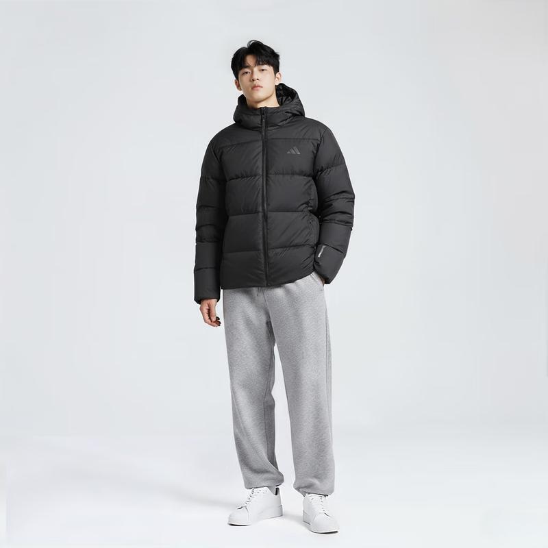 adidas Men's Basic Down Hooded Short Jacket KC2478