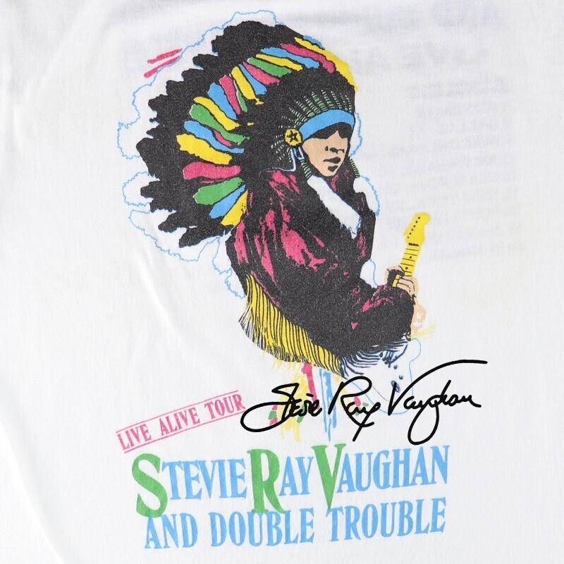 Vintage Stevie Ray Vaughan Live Alive Tour Cotton White All Size Shirt KN185 L