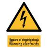 Qianyi Caution Electric Shock Warning Sticker