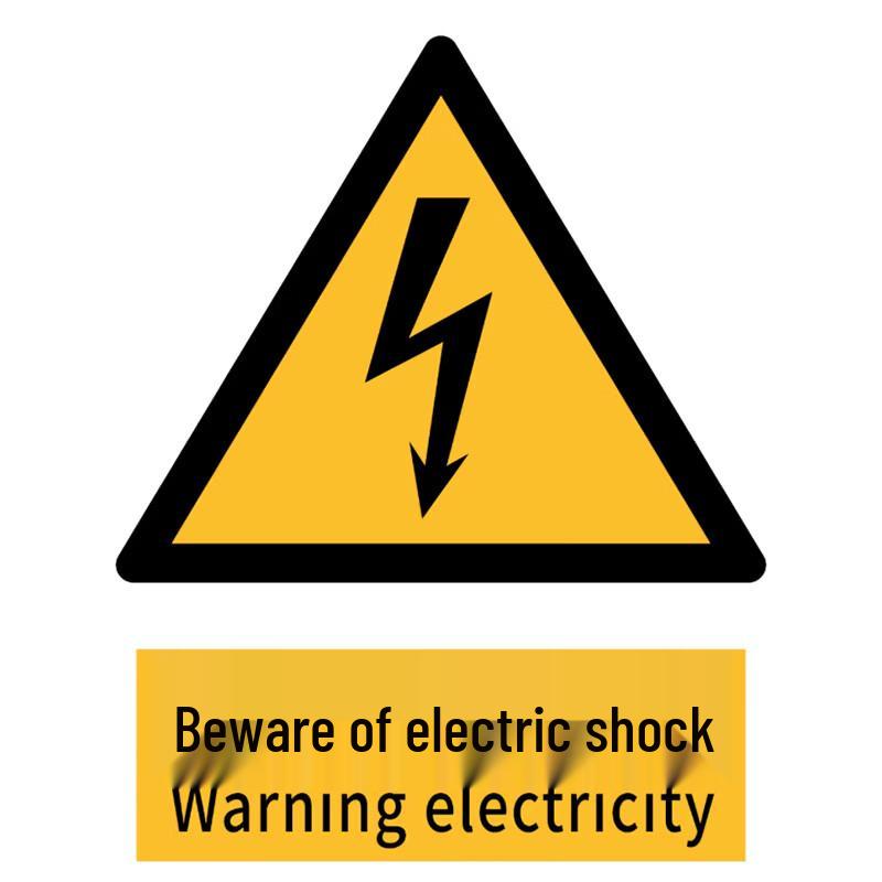 Qianyi Caution Electric Shock Warning Sticker
