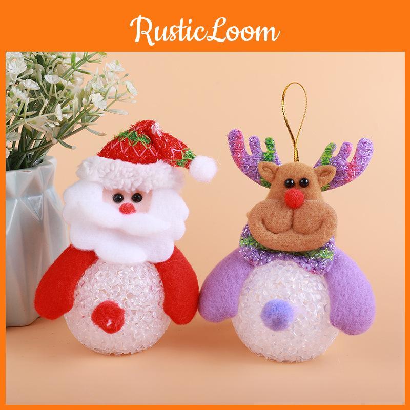 Eva Tree Christmas Hanging Lighted Decor Santa Snowman Reindeer Festive Supplies