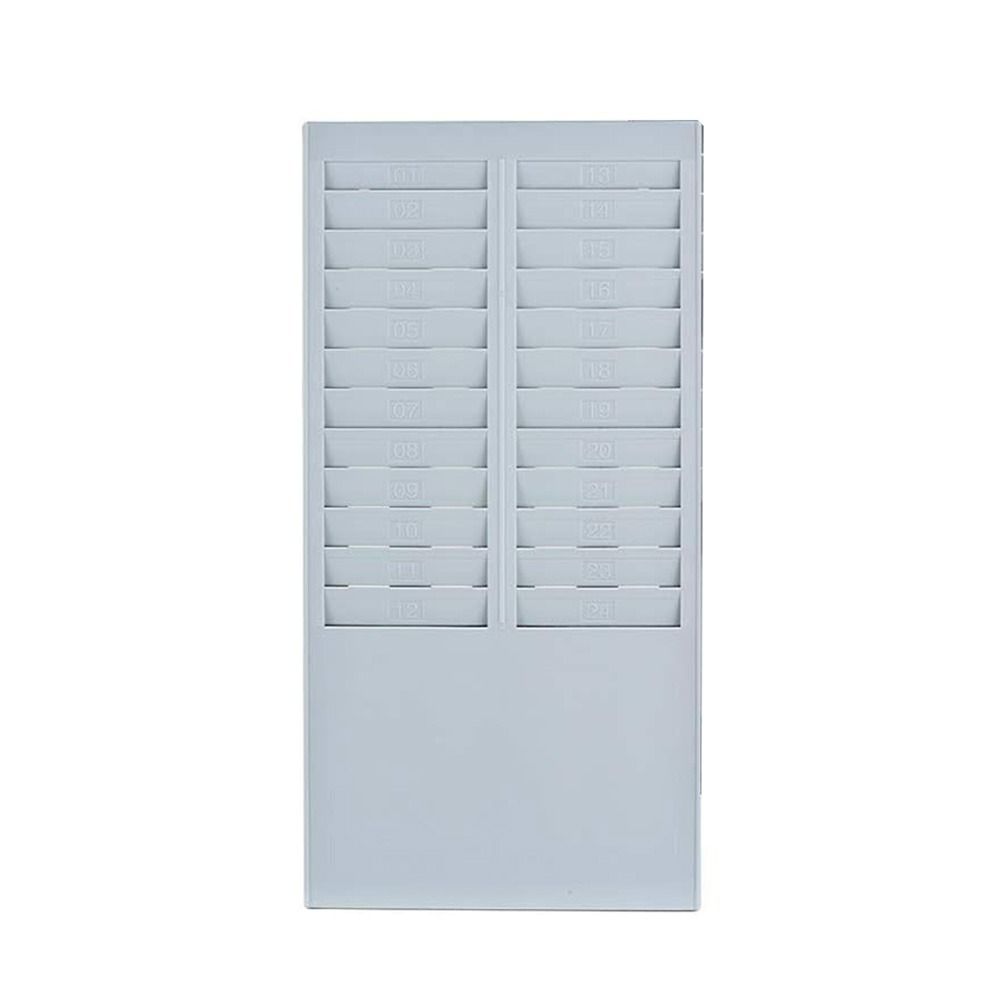 

Wall Mounted Time Card Rack 24 Slots Attendance Recorder Time Card Organizer Holder Employee серый