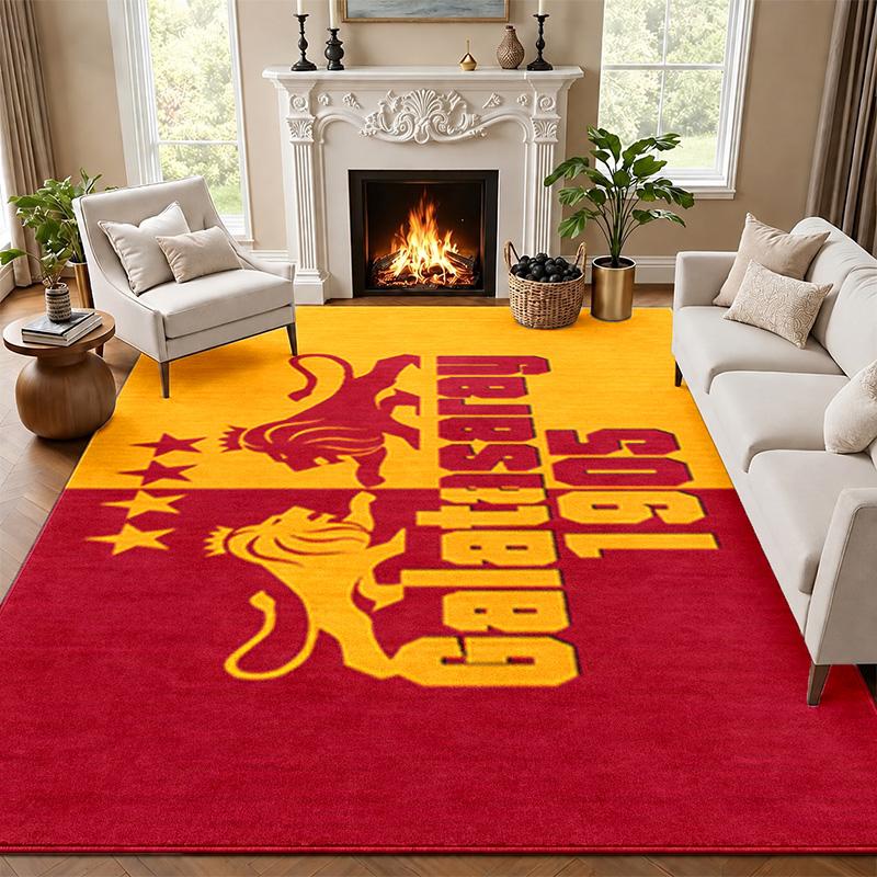 Galatasaray Teppich Fußmatte für Wohnzimmer oder Schlafzimmer Schutzmatte unter Stuhl Bürodekoration Weihnachtsgeschenk Geburtstagsgeschenk