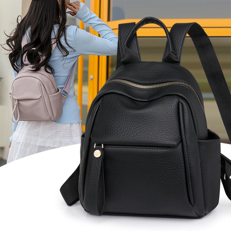 Women's Trendy Korean-Style Large Capacity PU Backpack 2025
