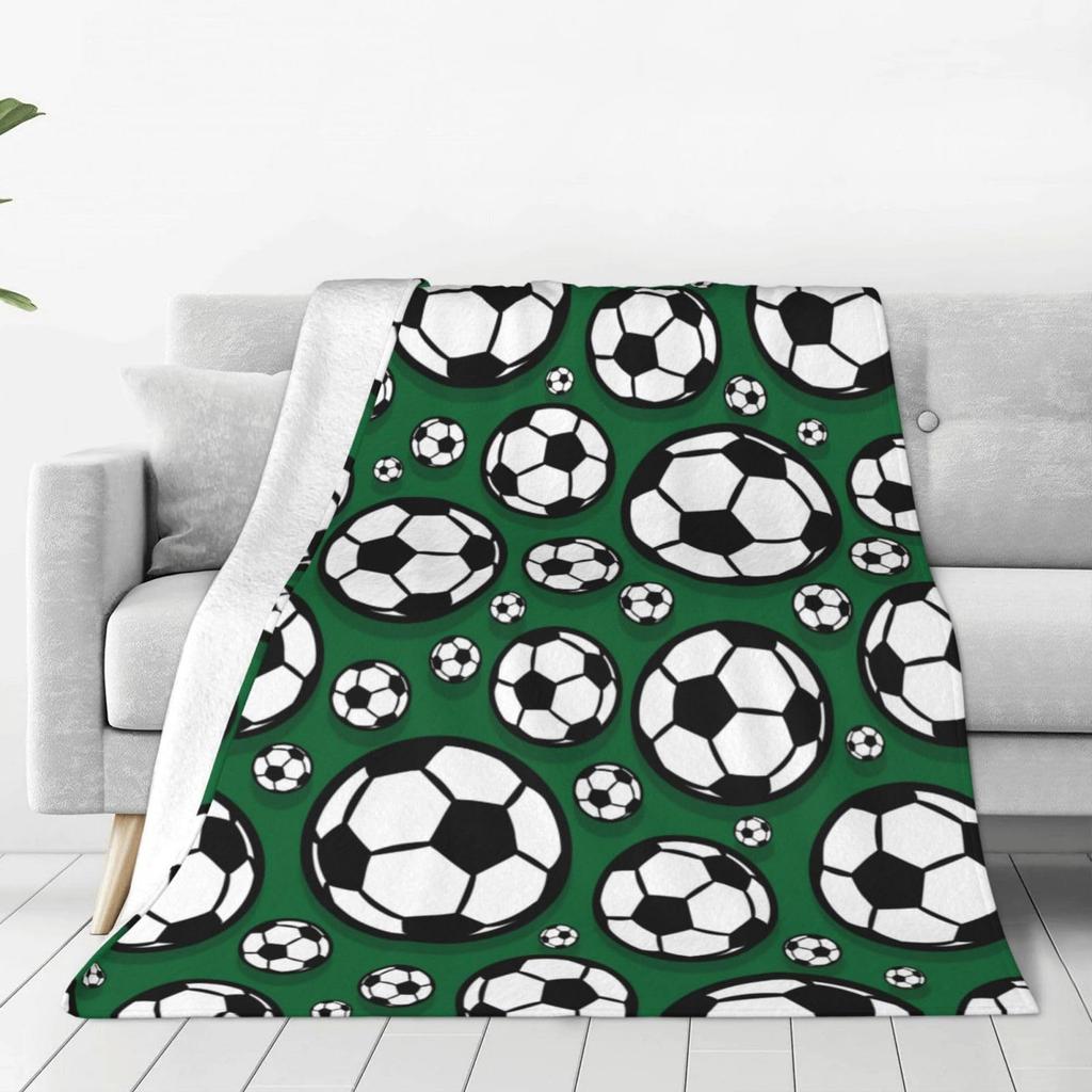 Fußball Bedruckte Flanelldecke Sofa Schlafzimmer Dekorative Decke Geschenkdecke Teen