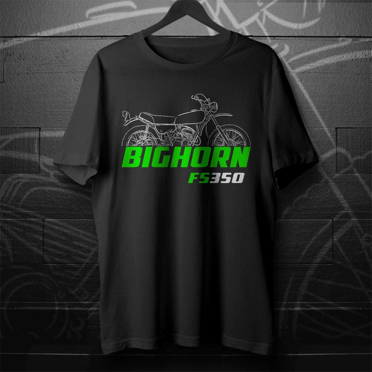 Black men s and women s T-shirt For Kawasaki F5 350 Bighorn 1970-1971- Motorcycle XXL