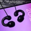 Type C&3.5mm Wired Headphones Stereo Sound Bone Conduction Earclip Clip-on Earphones Smartphones