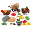 Simulation Baumstruktur Stapel Bauernhofwerkzeuge Gemüse Obst Karren Modell Ornament Für Pädagogisches Spiel Und Kreative Dekoration