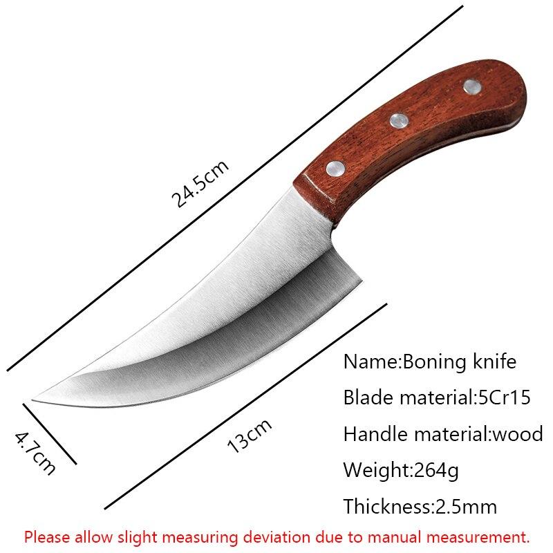 Ausbeinmesser aus Edelstahl, Küchenmesser, Angelmesser, Fleischerbeil, Kochschneider