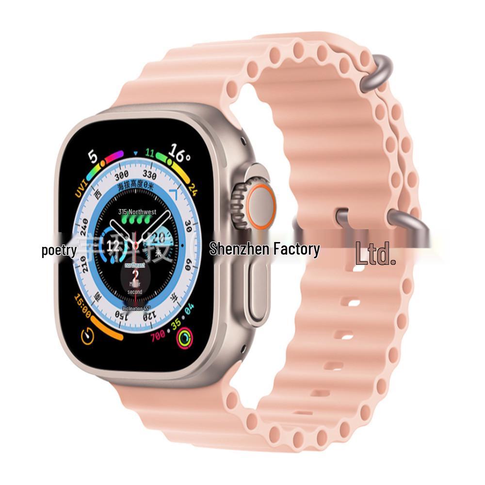 Apple Watch 11 Ultra Silikonarmband mit Doppelschnalle
