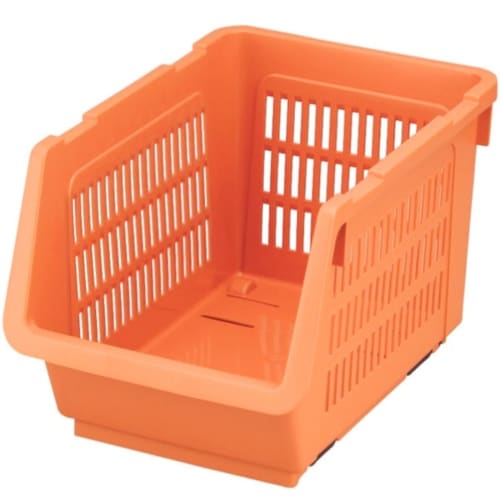Inomata Chemical Stackable Vegetable Storage Tray, Potato Storage, Orange