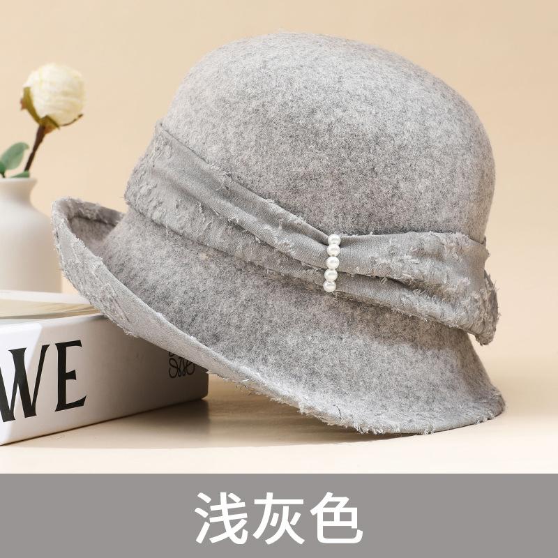 

Шерстяная шляпа-котелок жаккардовая бархатная лента шляпа женская осенне-зимняя элегантная модная шляпа-цилиндр показывает маленькое лицо one size fits all