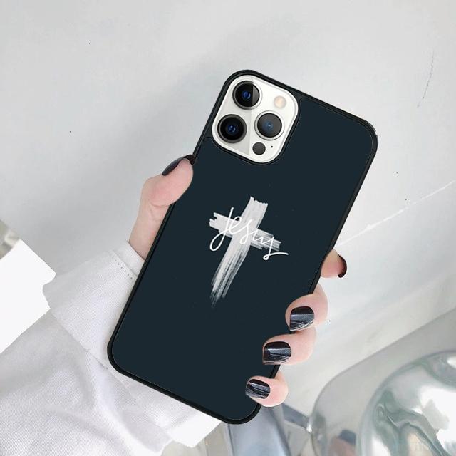 

Чехол для телефона с крестом на Библии, христианский, католический, для iPhone 17 Air 16 15 14 SE 2020 11 12 13 Pro MAX Plus iPhone 14pro