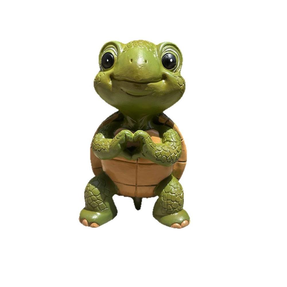 

Миниатюрная фигурка черепахи из смолы, милое садовое украшение в виде черепахи, для внутреннего оформления прихожей зелёный