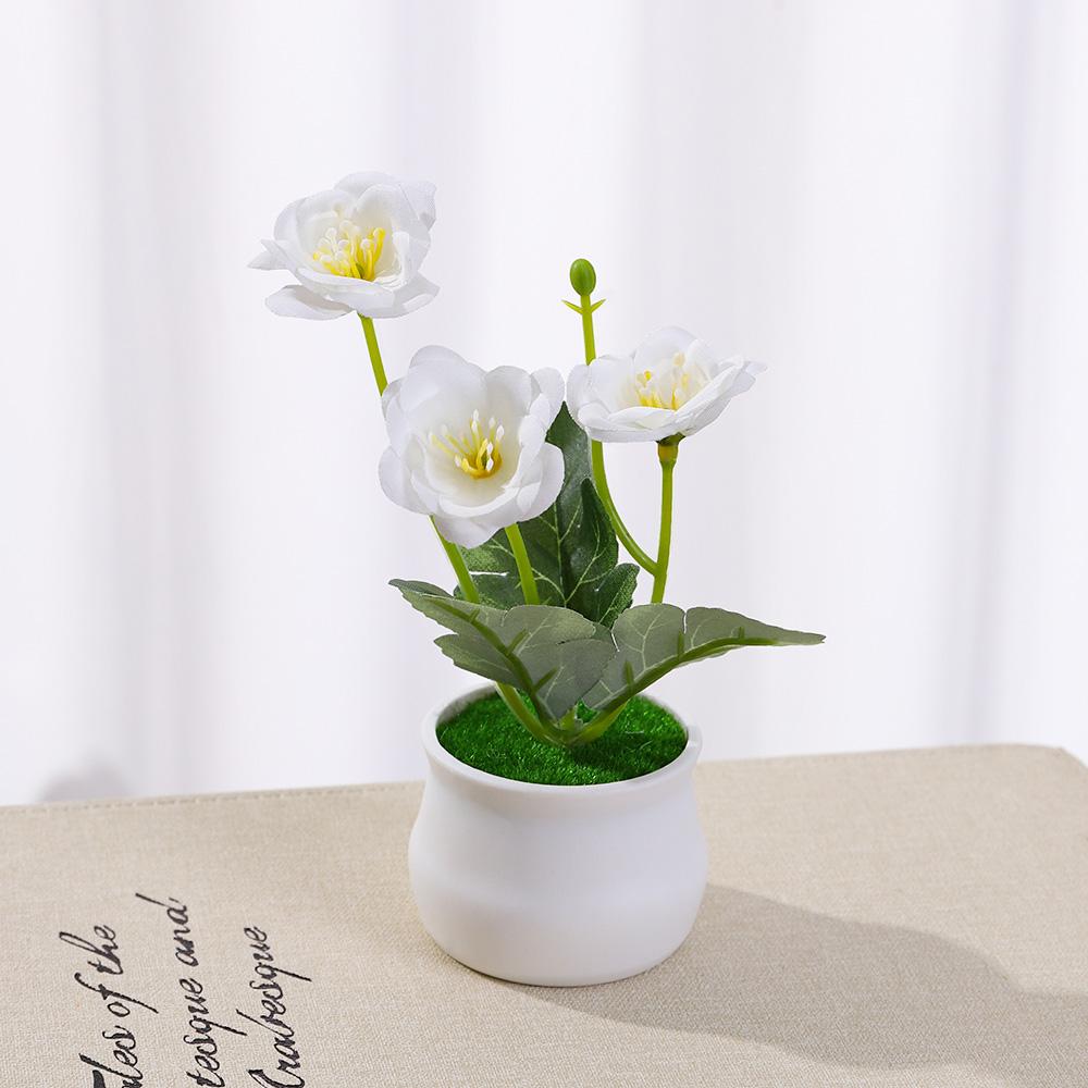 1Pcs Artificial Potted Plant Decoration 14cm Fake Plant Ornament for Home Table Bedroom Decor DIY Crafts Ornament Accessories