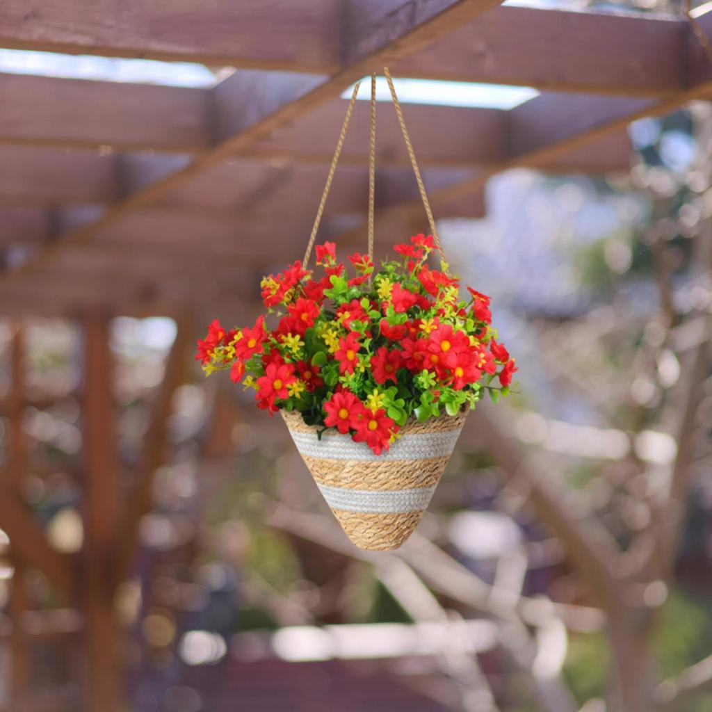 Simulated Flower Basket Decoration Flower Basket Spring Simulated Flower Decoration