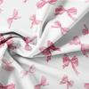 3 Pieces Pink Coquette Bow Print Duvet Cover Set, Bow Printed Bedding, For Bedroom Home Decoration, Multiple Sizes Available
