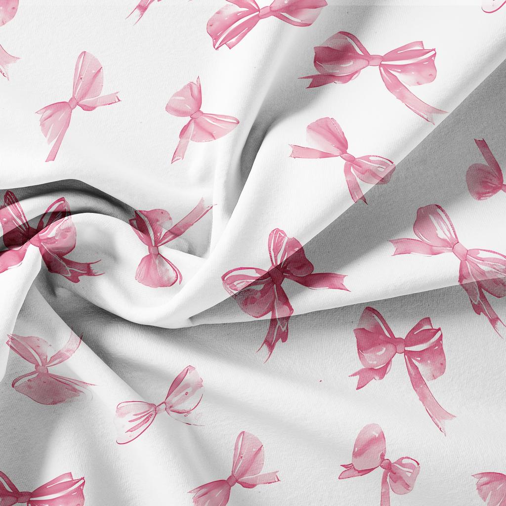 3 Pieces Pink Coquette Bow Print Duvet Cover Set, Bow Printed Bedding, For Bedroom Home Decoration, Multiple Sizes Available