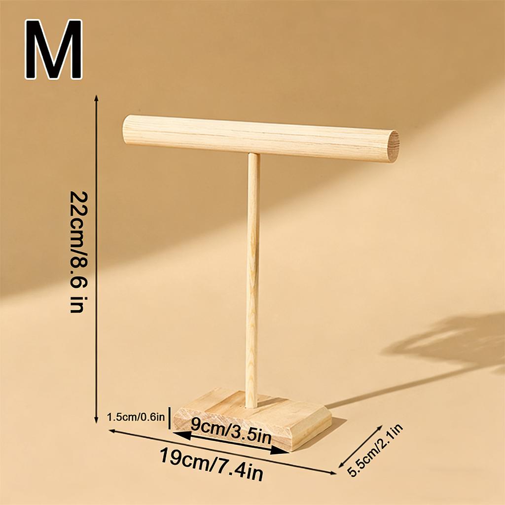 Elegant Multi-Level Wood Bangle Holder Jewelry Display Stand for Bracelets Beads Headbands Easy Assembly Vanity Organizer Rack
