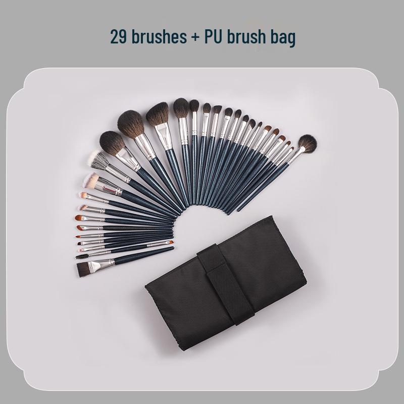29-teiliges Tierhaar Make-up Pinselset: Nasenkontur-, Lidschatten-, Lippen-Concealer-Pinsel für professionelle Maskenbildner