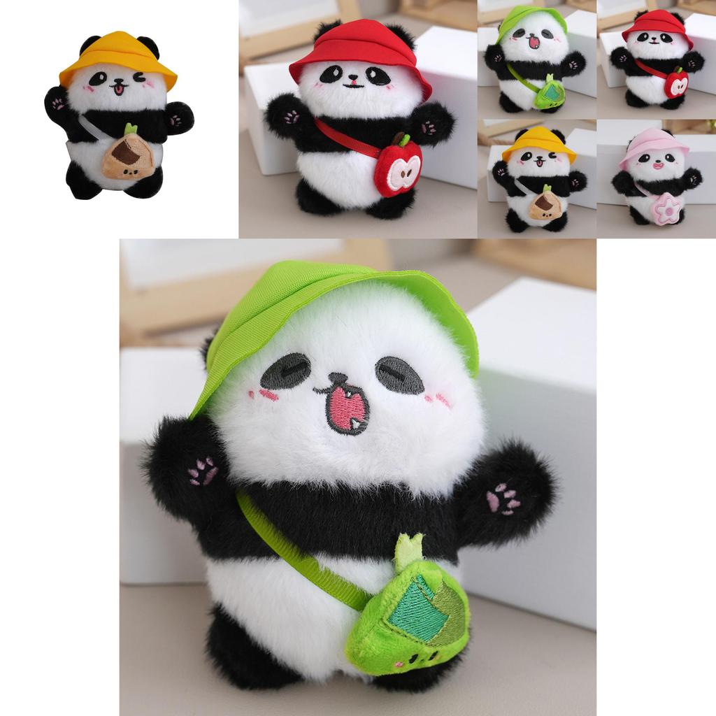 Keyifli Mini Peluş Panda Anahtarlık Bebek Sevimli Dolgulu Hayvan Kolye Ucu