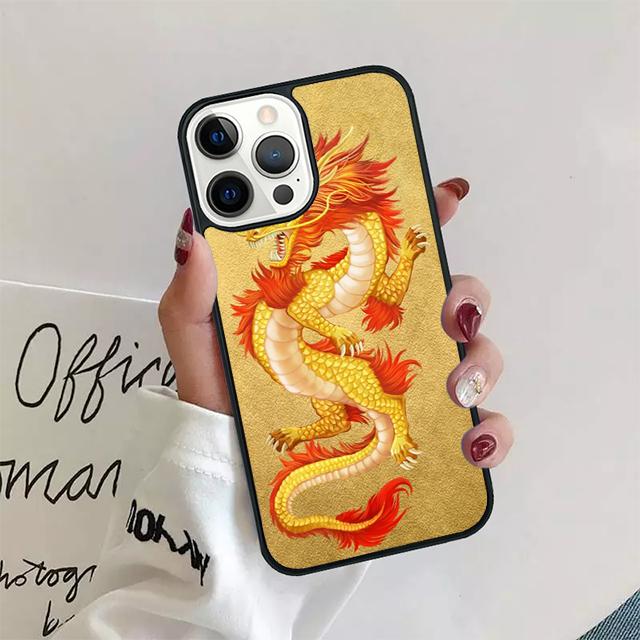 Retro Chinese Dragon Totem Coque Shell For iPhone 17 Air 15 16 14 13 12 Pro Max 11 Pro Max Plus Phone Case Cover