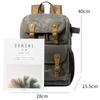 CAREELL C280 Wasserdichter Retro-Kamera-Rucksack aus Batik-Canvas und Leder, lässige Reiseobjektivtaschen für Nikon Sony DSLR-Stativ