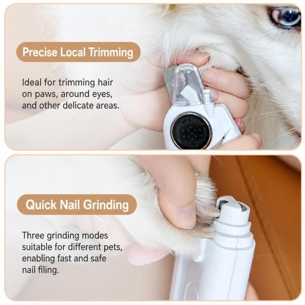 Rechargeable Pet Nail Trimmer Low Noise Electric Nail Clipper Grinding Dog Nail Grinder for Dogs