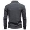 Autumn and Winter New Men's Standing Collar Half Zipper Long Sleeved German Velvet Warm Bottom Shirt Men's Hoodie