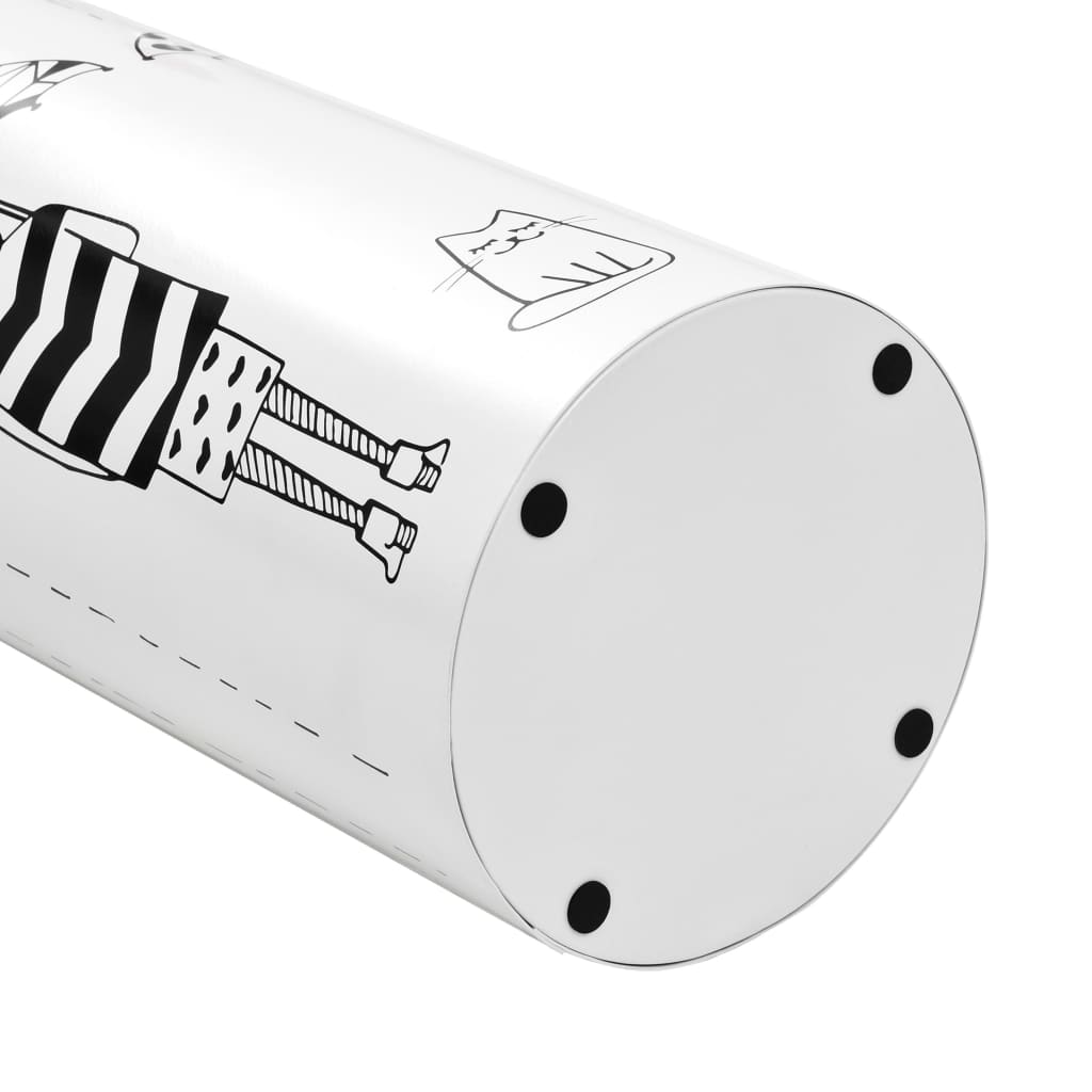 vidaXL Regenschirmständer Frauen-Design Stahl Weiß