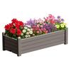 Raised Garden Bed 21 Gallon Self-Watering Outdoor Planter Box with Drainage Plug and Gauge for Vegetables Flowers and Herbs Dur