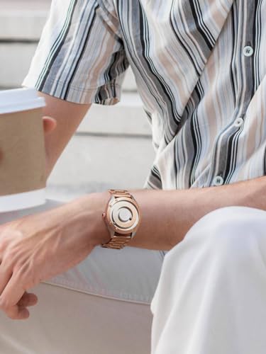 EUTOUR Couple's Magnetic Watch, Men's Unisex Metal Multifunction Fashion Sports Quartz Watch