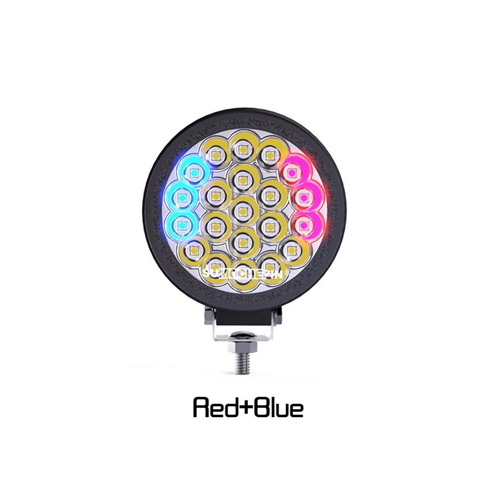 

21LED Bar Off Road Headlights Angel eyes Work Lights For Tractors Spotlight For ATV UTV Truck Tractor Colorful Light