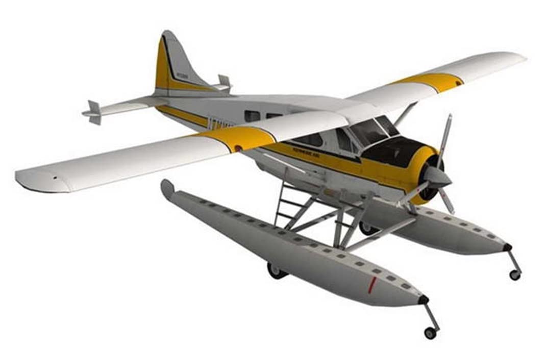 

3D Збірна Модель Паперовий Конструктор Серія Літаків (Гідролітак DHC-2 Beaver Масштаб 1/32)