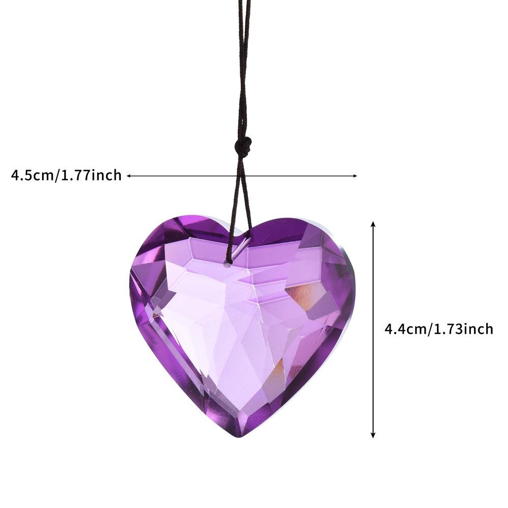 Crystal Hanging Decoration Ab Colorful Crystal Heart Suncatcher Rainbow Maker Decoration Multicolored Crystal Window Pendant