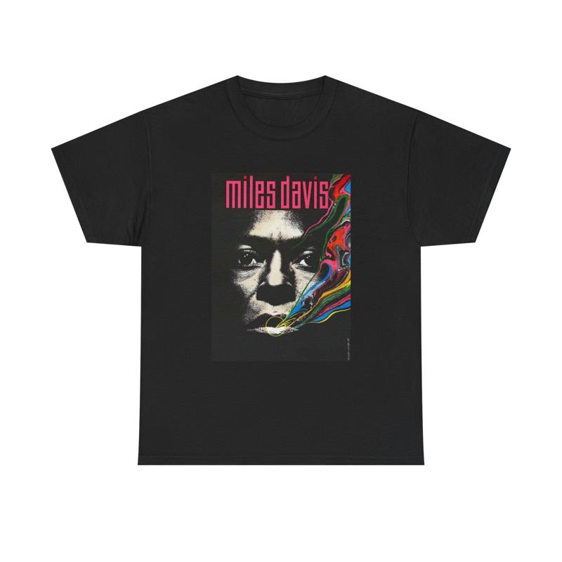 Miles Davis T Shirt Retro Poster Vintage Heavy Cotton