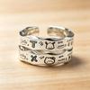 Cute Graffiti Pacha Dog & Hello Kitty Open Ring - Niche Ins Style Versatile Finger Accessory