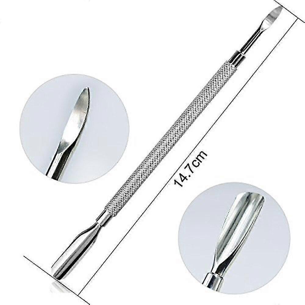 Cuticle Pusher Set Double End Steel Manicure Pedicure Kit Nail Art Remover Tools|cuticle Pushers