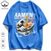A Bowl Of Rich Lamian Noodles Design Unisexs Retro T Shirts Basics Simple TShirts Fashion Cotton Summer Clothing Unisex Loose Tee