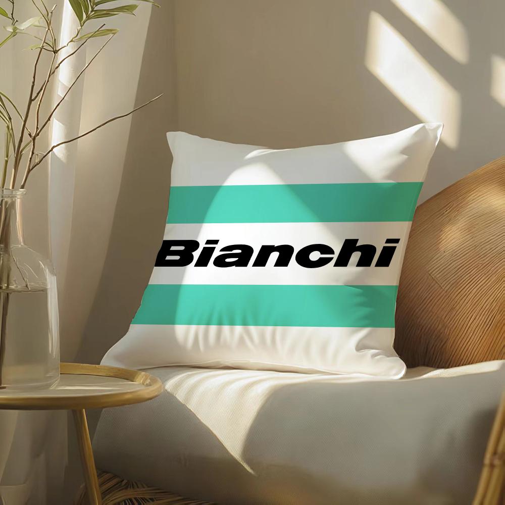 Bianchi Logo Pillow Case Pattern Printed Pillowcase for Living Room Sofa Cushion Cover & Bedroom Decor
