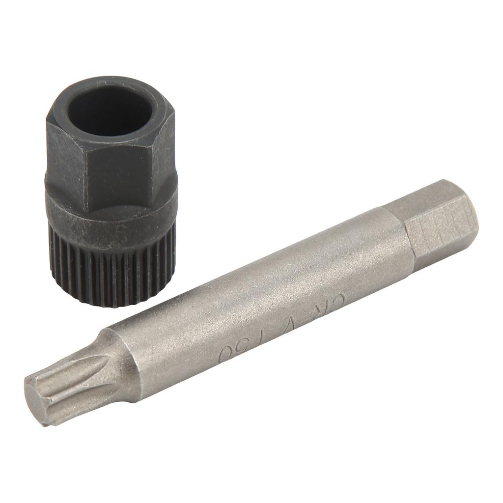 Alternator Pulley Wrench Kit 33 Teeth Spline Socket Drill Bit Puller Remover Tool Replacement for