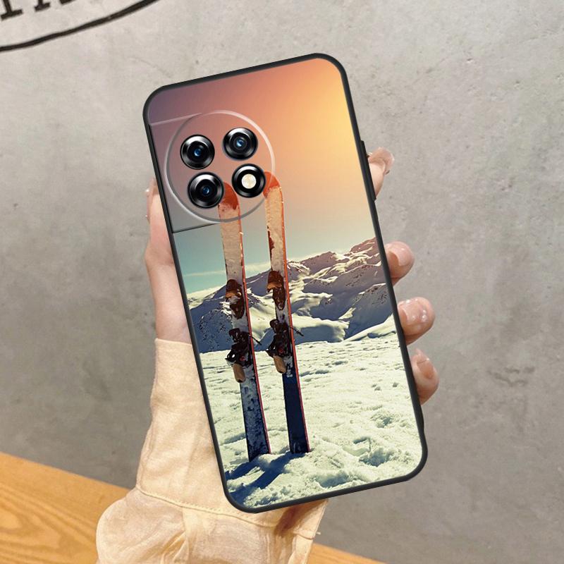 Skiing Snow Snowboard Ski Case For OnePlus 8 9 10 Pro 15 13 12 11 13T 13R 12R 10T 8T Nord CE 5 2 3 4 Lite N20 N30 Cover