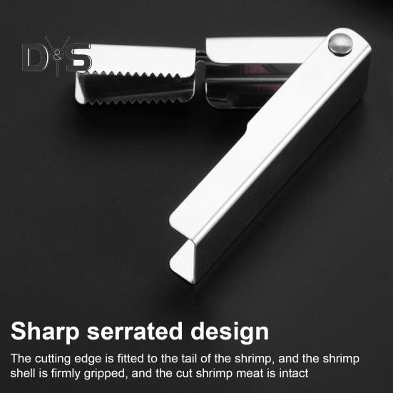 Crayfish Shell Opener Stainless Steel Fast Sheller Tool for Clean Hands Efficient Serrated Design Shrimp Tail Cutter Seafood Lovers Kitchen Gadget
