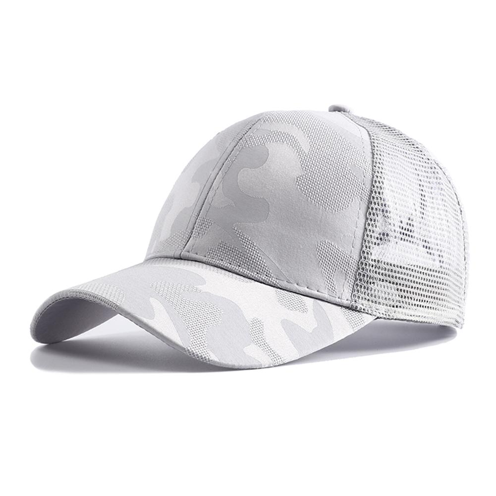 

2023 New Summer Camouflage Ponytail Baseball Cap Bone Female Outdoor Breathable Mesh Snapback Hats for Women Gorras Para Mujer Adjustable серый