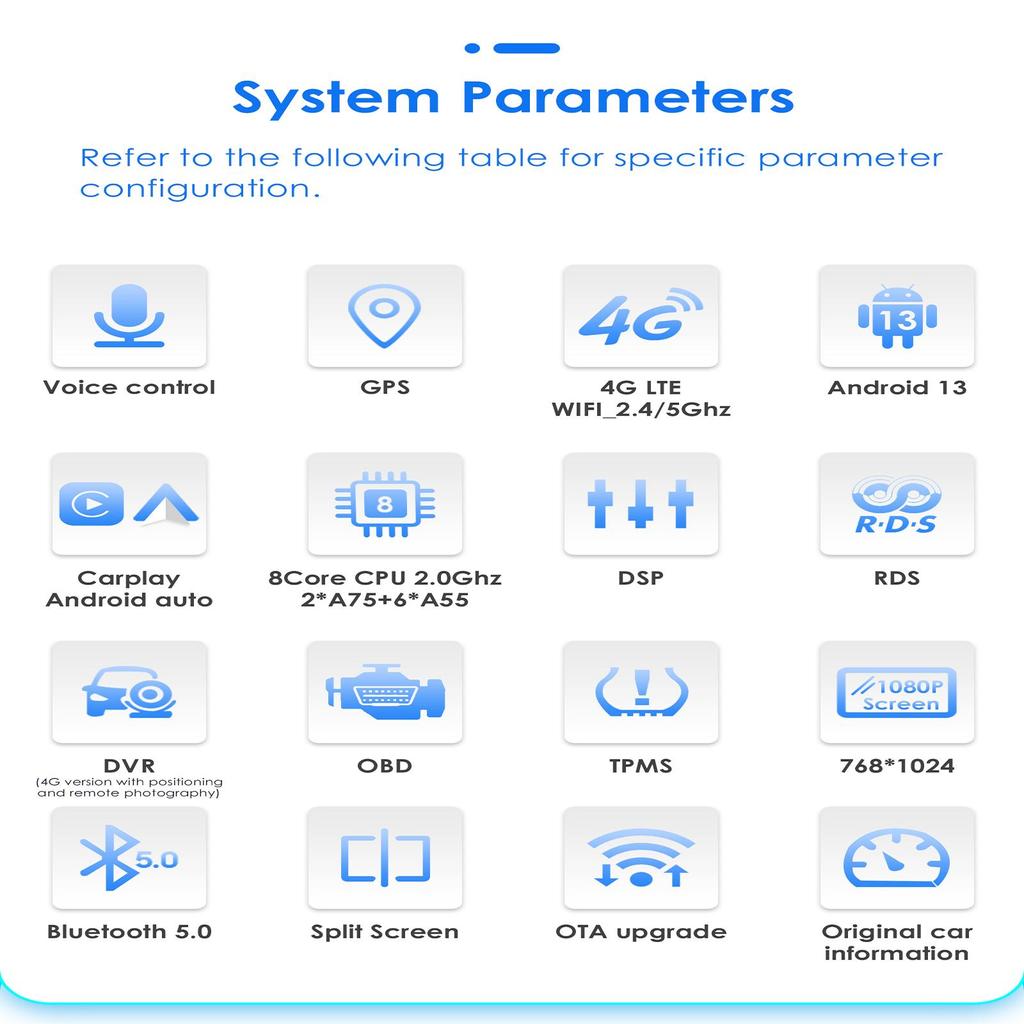 OSSURET Carplay 4G-LTE 7862 DSP 9.7'' 2 Din Android Car Radio for Chevrolet Cruze J300 2008 2009 2010 2011 2012 Intelligent Multimedia Video GPS RDS