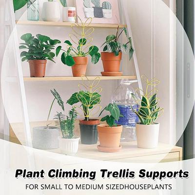 Tuteur Métallique pour Plantes Forme de Feuille Support pour Plantes Insert pour Jardinière Treillis Métallique pour Plantes Grimpantes Plantes d'Intérieur et d'Extérieur