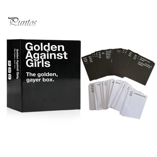 

1 коробка Золотая против девочек настольная игра с 180 черно-белыми картами для взрослых друзей семейный вечер бумажная карточная игра вечеринка интерактивная разговорная игра чёрный