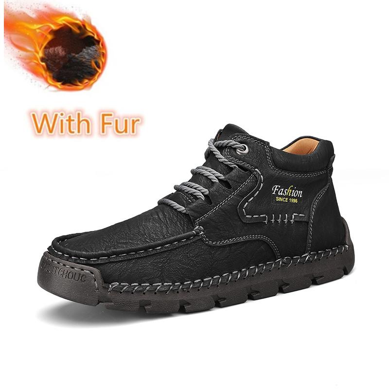 2024 Men's Shoes Men Plush Warm High Quality Boots Winter Snow Boots Retro Desert Boots Men Shoes High Top Sneakers Casual Shoes