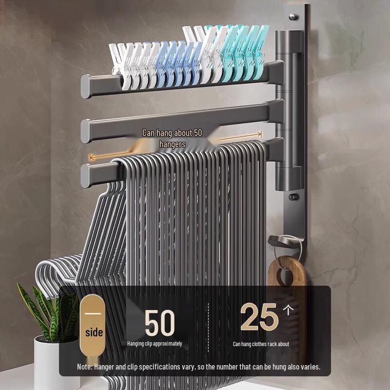 Jibaiju Wandmontierter drehbarer Handtuchtrockner