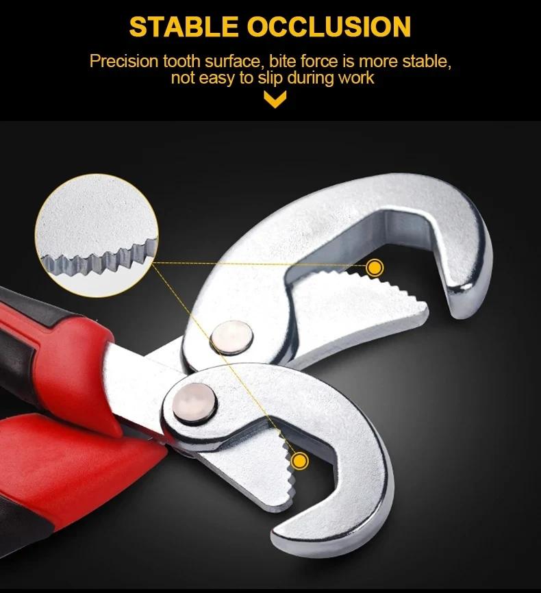 Adjustable Open End Wrench Multifunctional 9-32mm Universal Pipeline High Carbon Steel Wrench Set Manual Hardware Grip Tools Set